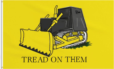 Tread on Them Killdozer Flag 3X5FT Flag Banner for Indoor Bedroom Dorm Man Cave