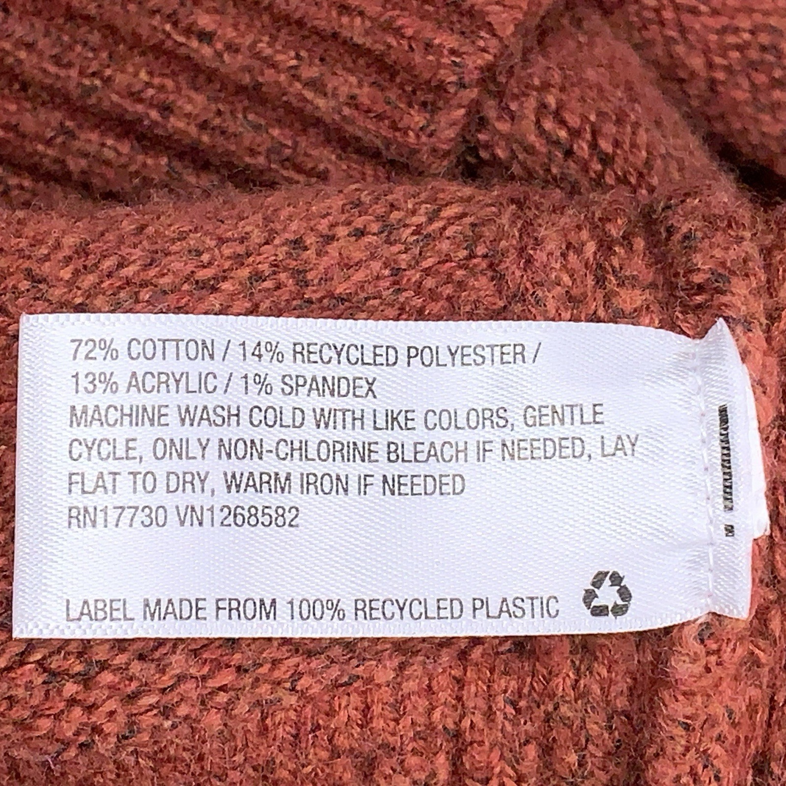 Small Universal Thread Brick Orange Red Sweater C… - image 10