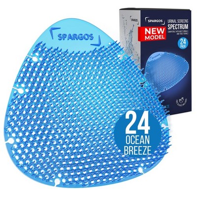 Urinal Screen Deodorizer (24 Pack) - Urinal Cakes - Fresh 3d Wave Anti-Splash...