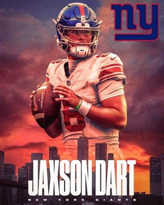 Jaxson Dart New York Giants 8x10 Photo Rookie NFL Quarterback