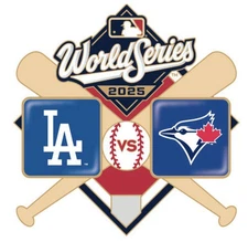 LA Dodgers Toronto Blue Jays World Series Head to Head Lapel Pin 2025