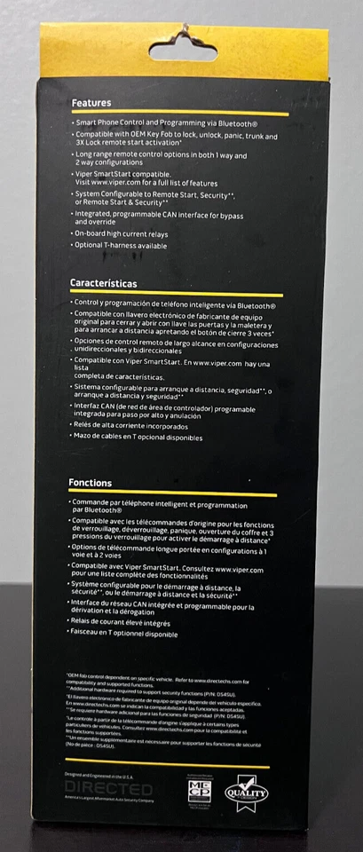 VIPER Directed DS4VP  DS4+ Bluetooth Digital Remote Car Starter System Keyless - Image 3 of 3