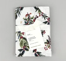 Pottery Barn 12 Days Of Christmas Euro Sham 26x26 Holiday Pillow Cover Bedding