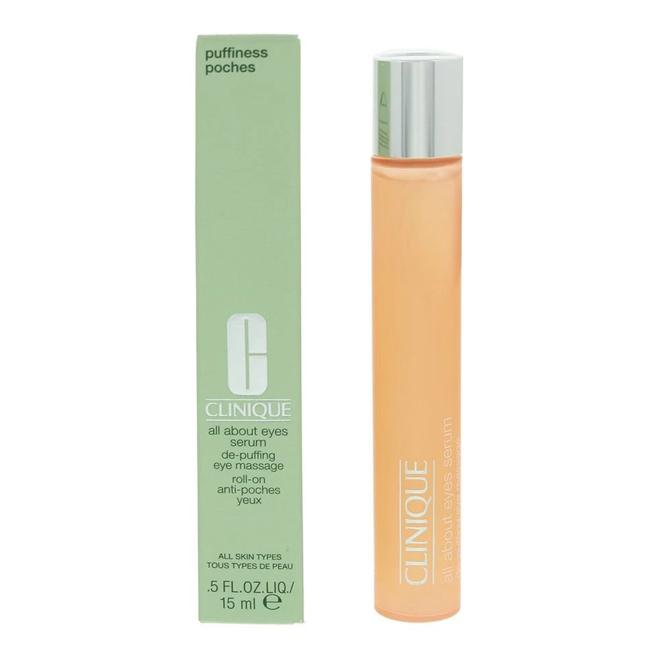 Clinique De-Puffing Eye Massage Roll On All About Eyes Eye Serum 15ml For Women - Photo 1/1