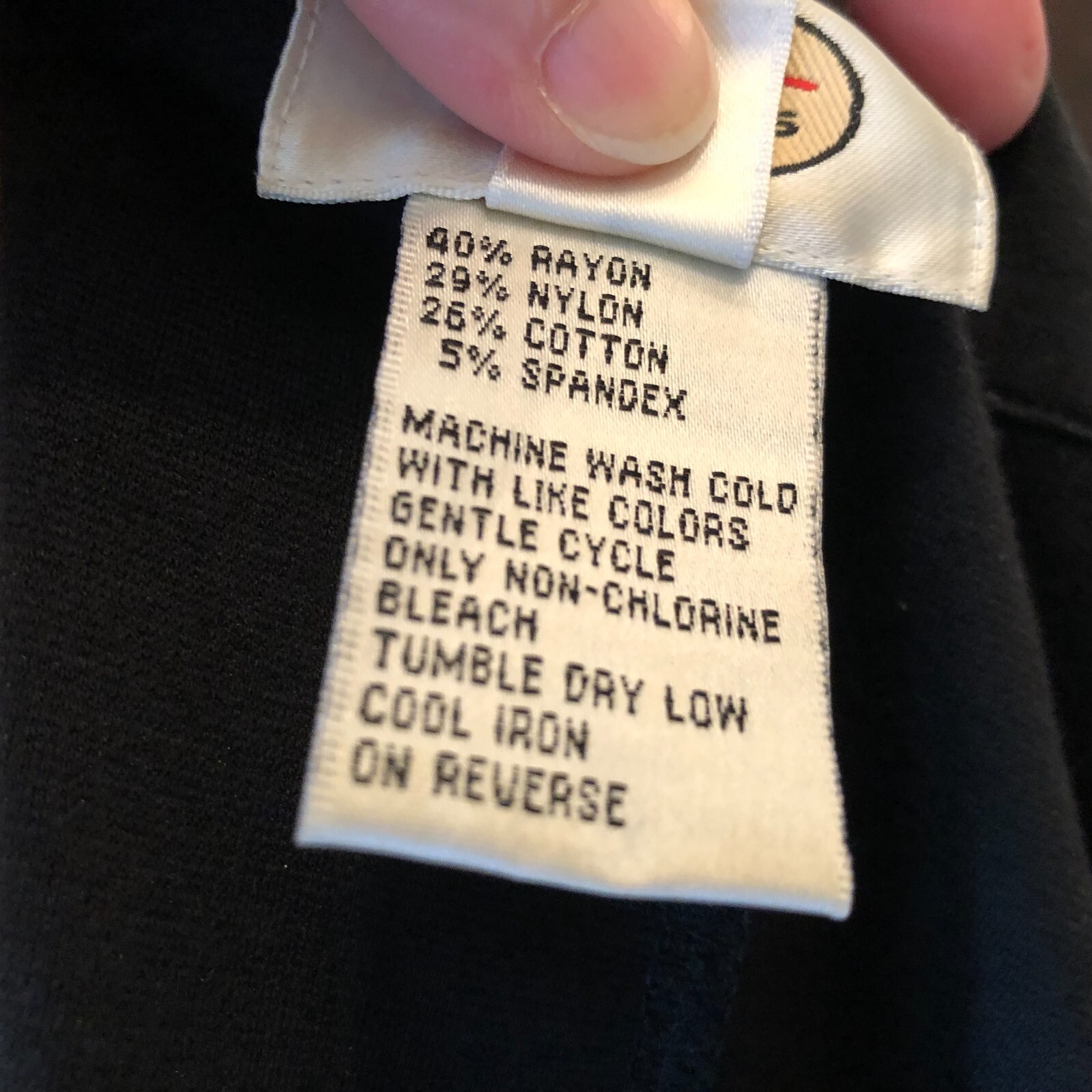 Talbots Full Zip Jacket Basic Solid Black Stretch… - image 8