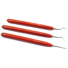 3 Wax Carving Picks Clay Carvers Spatula Sculpting Craft Hobby Probe Dental Tool