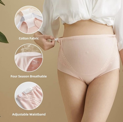 3-Pack Women Maternity Pregnancy Underwear Panties Ladies Hight Waist Panties - Picture 3 of 7