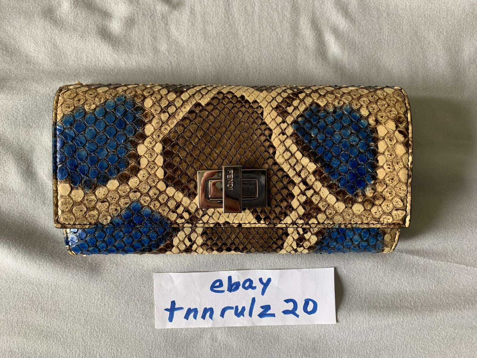 Fendi Python Peekaboo Continental Wallet SHW - image 1