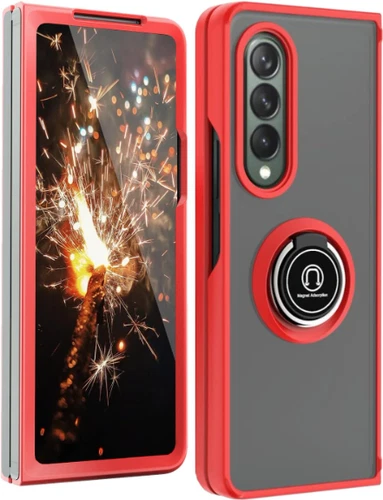 Samsung Galaxy Z Fold 3 Case Shockproof Premium Luxury Leather Protective Black✔