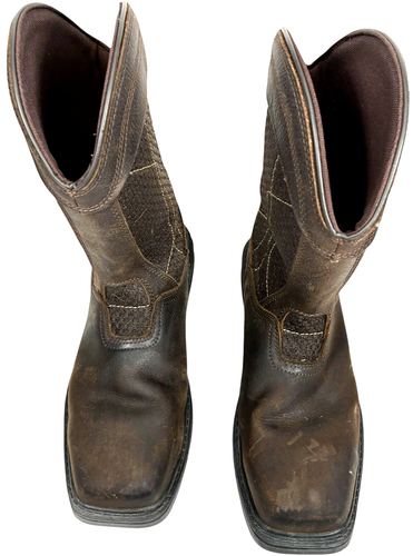 Herman Survivors Men's 8.5 Granite Buffalo Leather Pull-onSteel Toe Work Boots - Picture 6 of 15