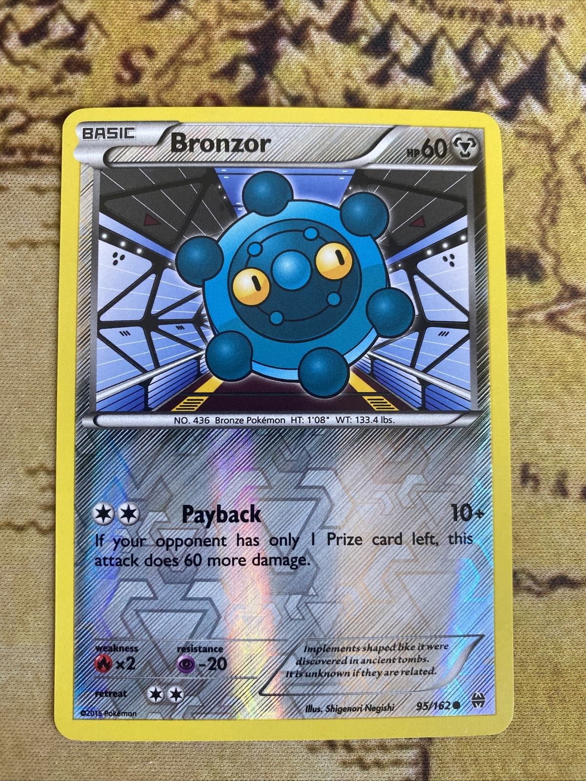 Pokémon TCG Bronzor BREAKthrough 95/162 Reverse Holo Common
