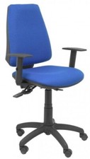 Silla con ruedas elche s respaldo y asiento bali azul, syncro y brazos regulable