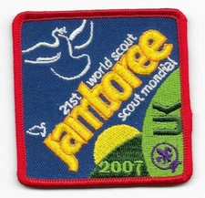 2007 Participant 3" Patch 21st World Boy Scout Jamboree United Kingdom