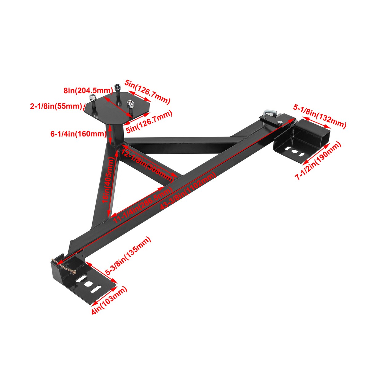 Rear Spare Tire Carrier For Hummer H2 2003-2009 Rack w/ Drop-down