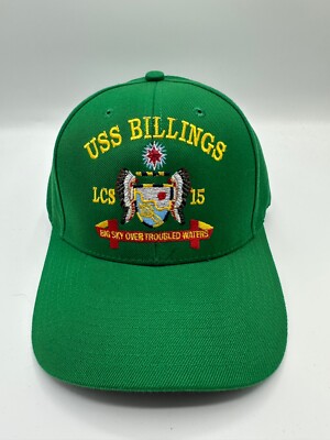 The Corps USS Billings LCS 15 ETT Green Baseball Cap Hat One Size