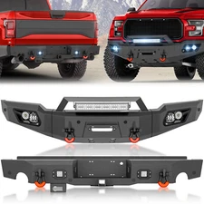 For 2017-2020 F150 F-150 SVT Raptor Rear /Front Bumper W/ LED Lights & D-rings