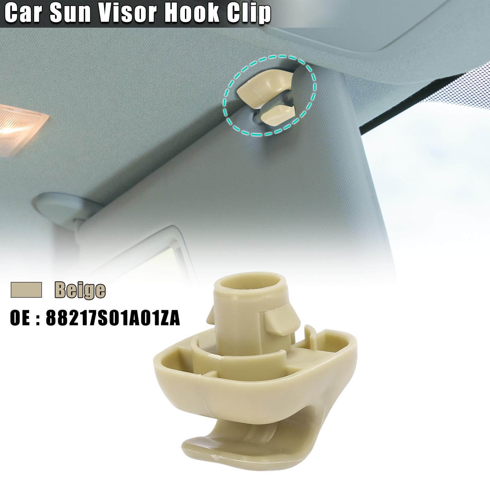 Support Pour Pare-soleil Honda - Paire De Crochets Gris - Compatible Civic, Accord, CR-V, Odyssey, Pilot