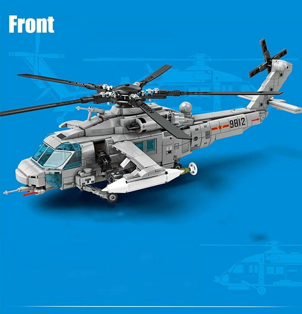 Z20 Attack Helicopter MOC Building Blocks Set Military Aircraft