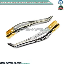 Dental Extracting Forceps 150 & 151 Surgical Tooth Extraction Instruments Set CE