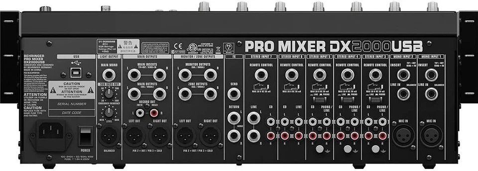 Behringer Pro Mixer DX2000USB 7-channel DJ Analog Mixer Audio Equipment JP NEW - Image 4 of 4