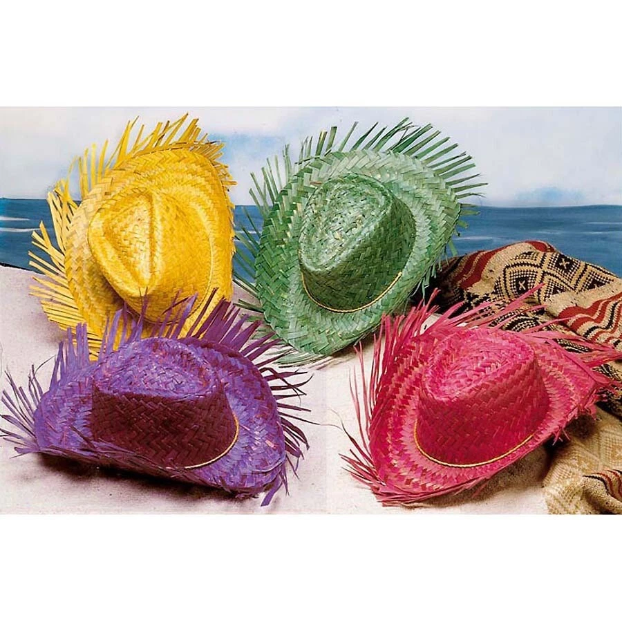 PARTY STROHHUT / Mexiko Hawaii Karibik Südsee Sommer Strand Hut Kostüm Deko - Bild 1 von 3