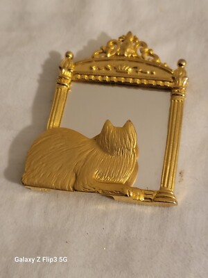 Elegant vintage mirror Brooch Mirror Brooch - Etsy main image 3