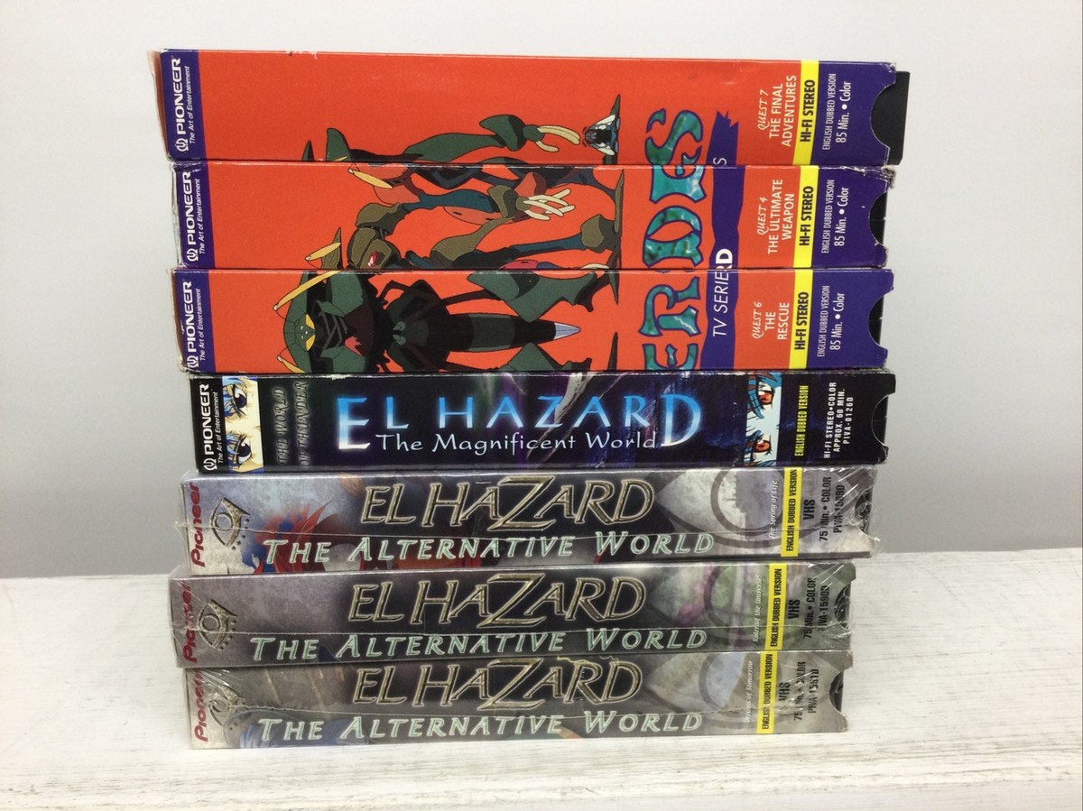 7 VHS Anime Tapes El Hazard The Alternative World / Magnificent
