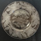 Pretty Antique Light Pink Depression Glass Plate w/ Lovely Flowers — photo 2