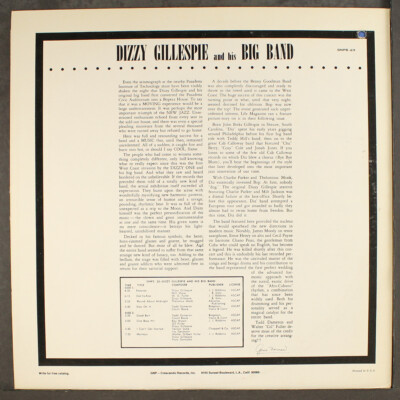 DIZZY GILLESPIE: in concert GNP 12