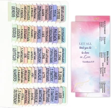 Gradient Bible Tabs for Women/Men,100 Pcs Catholic Bible Tabs for Old and New Te