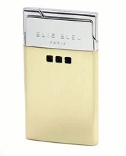 Elie Bleu Delgado Torch Flame Gold & Silver Ultra Slim Lighter, EBJ1104, NIB