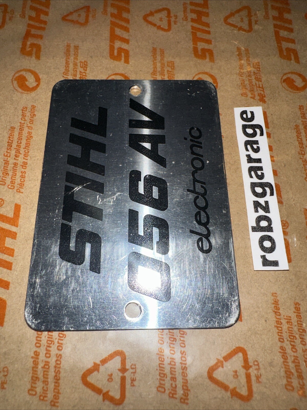 O56 NOS OEM STIHL NAME TAG MODEL PLATE 1115-967-1503 O56 056 AV AVE ...