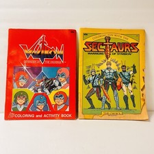 👑 Vintage 1985 Coloring Books VOLTRON SECTAURS Saturday Morning Cartoons