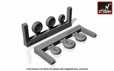 Armory AW14003 - 1/144 - Antonov An-24/30 wheels universal Aircraft Accesories