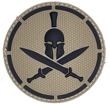 Spartan Helmet PVC MilSpec Monkey Tactical Army Military Morale Patch ACU DARK