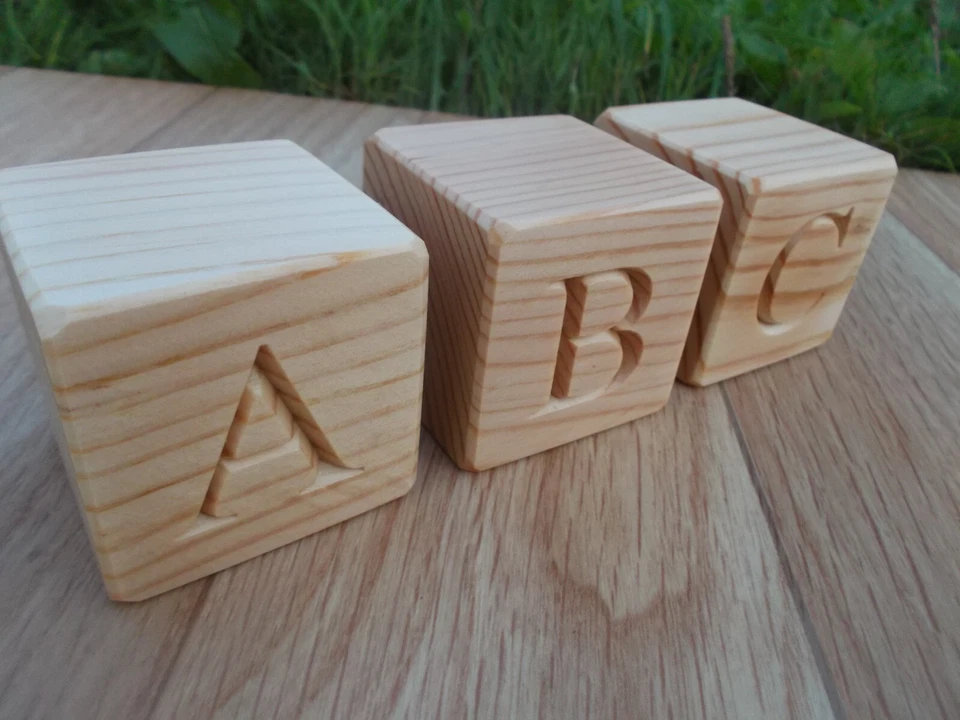 26 Wooden English alphabet blocks, Blocks with letters, Baby shower gift - Image 3 of 4