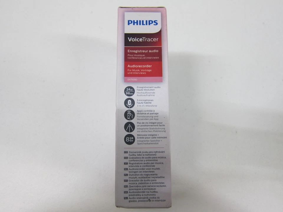 PHILIPS VoiceTracer DVT6110 Audio Recorder for Music & Lectures (24 bit/96 kHz) - Image 3 of 4