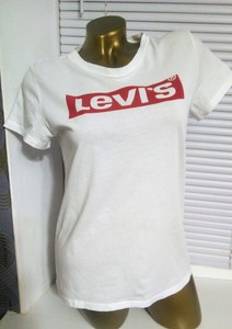 white and red levis t shirt