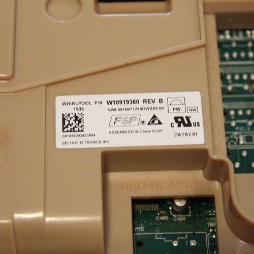 Scheda di controllo per lavastoviglie Whirlpool WDF330PAHW2 W10919360 parte OEM - Foto 2 di 3