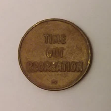 Time Out Recreation Arcade Game Token 22mm