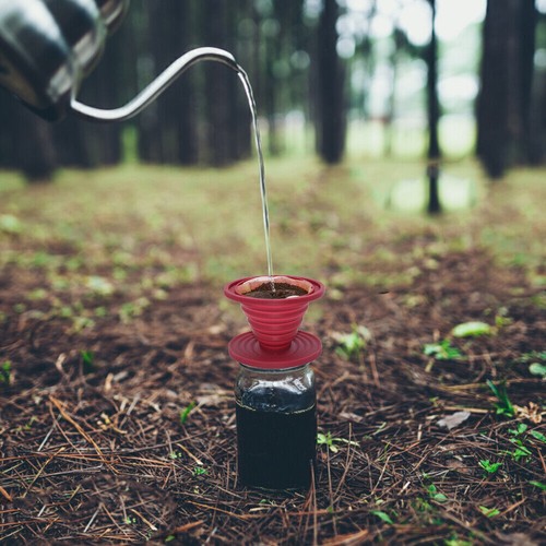 Collapsible Silicone Coffee Dripper Filter Reusable Cone Drip Cup Coffee Maker - Picture 6 of 12