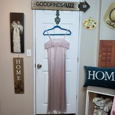 Vintage Vanity Fair Slip Dress With Floral Lace Overlay 32 Rare