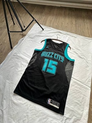 RARE Authentic Jordan Charlotte Hornets #15 Kemba Walker 2018-19 CITY NBA Jersey