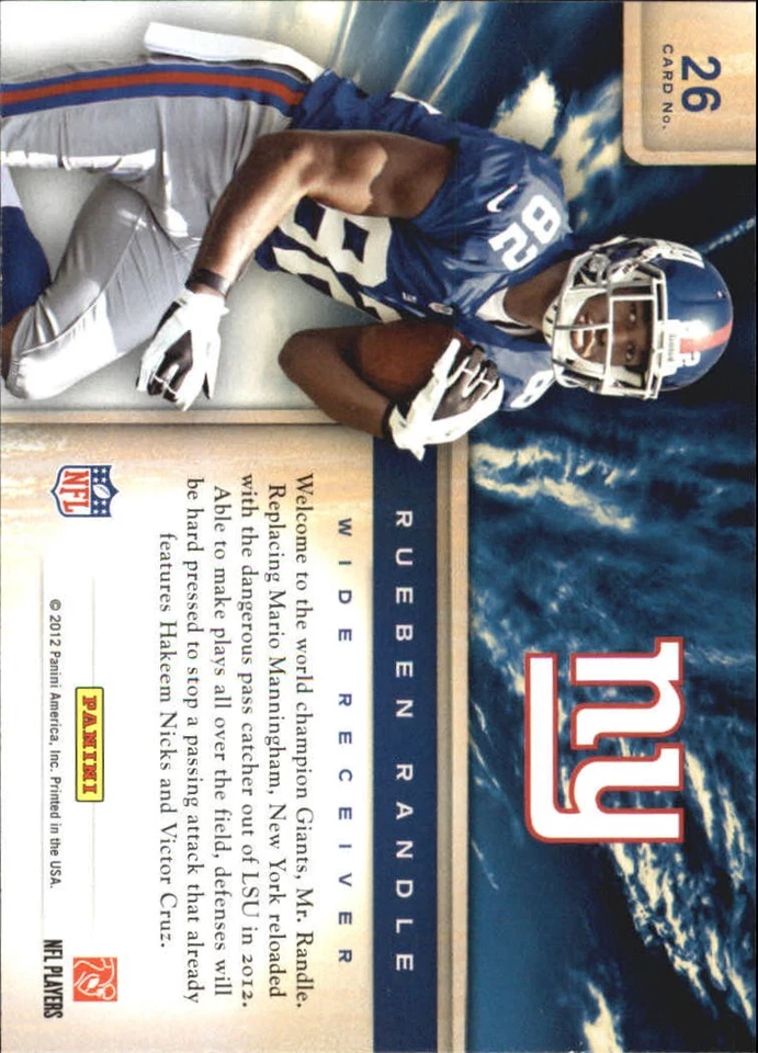2012 Prestige Draft City Destination #26 Rueben Randle - FB - Image 2 of 2