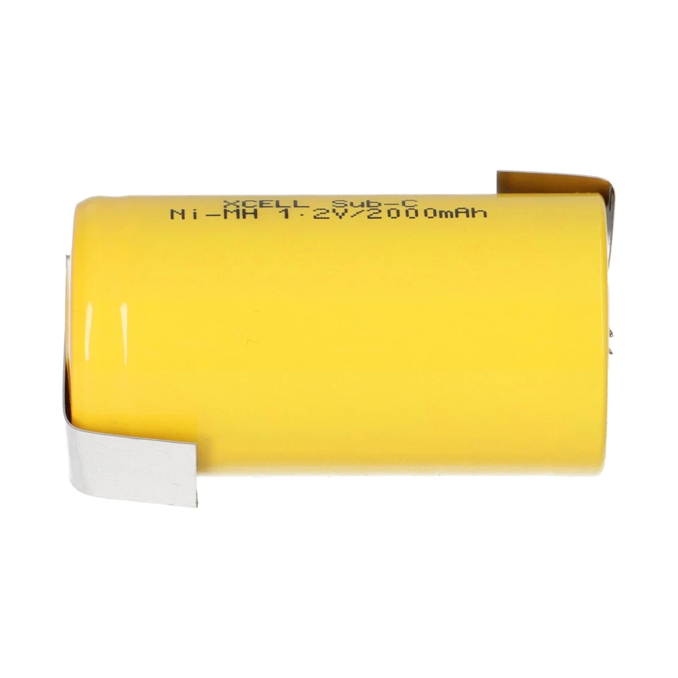 XCell Akku Sub-C 1,2V 2000mAh X2000SCR Hochstrom Z Lötfahne - Bild 2 von 4