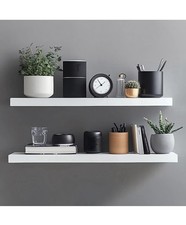 Floating Shelves Set of 2 Modern Decorative Wall Storage – 40 x 15 x 1.5 cm