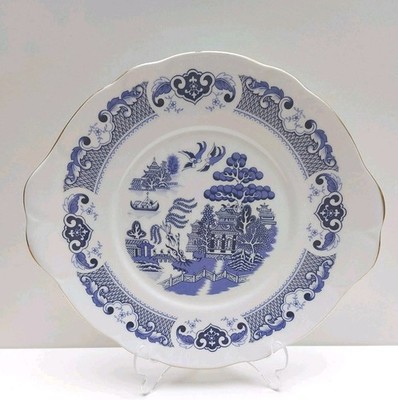 Herzogin Willow Bone China Kuchenteller 10,5'' / 26cm Durchmesser blau weiß orientalisch