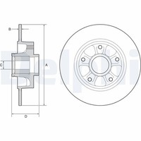 2X Bremsscheibe Delphi BG9230RSC FüR Renault B9A Megane 4 Tce 100 B9MS 130 B9MR
