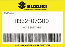 Suzuki Genuine Hose, Breather - 11332-07G00