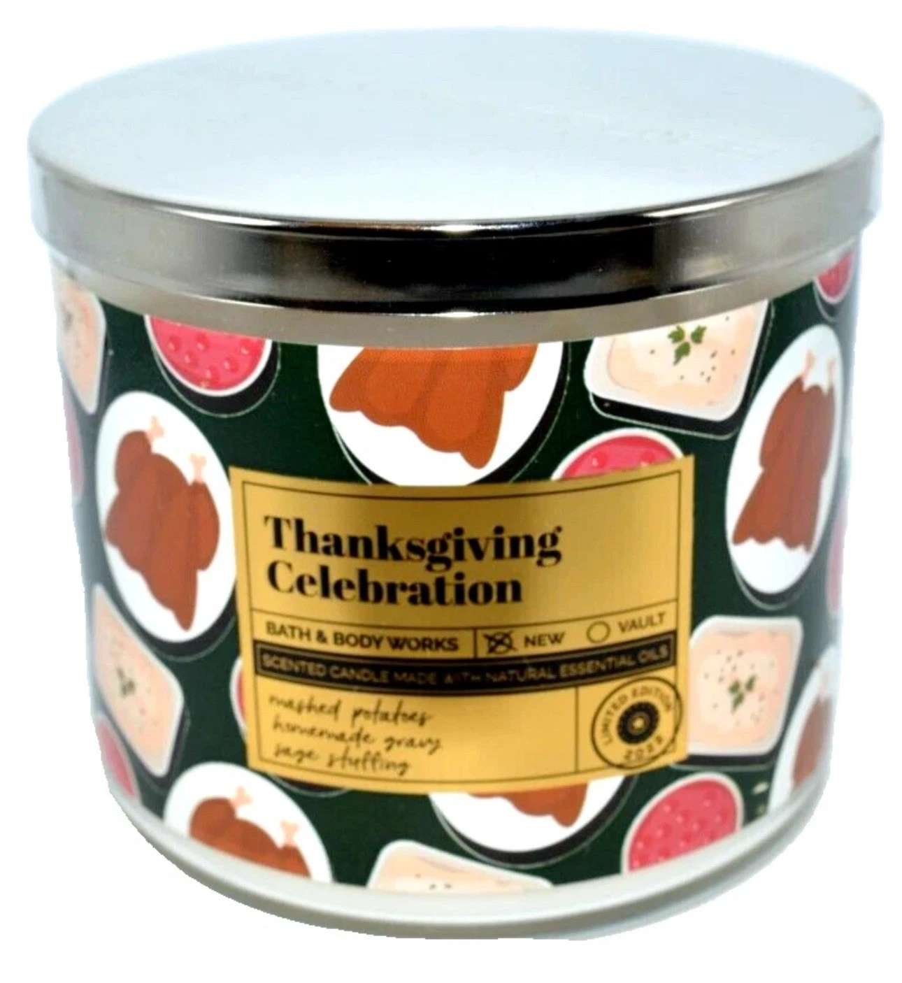 Bath Body Works THANKSGIVING Celebration Limited Edition 3 Wick Candle 14.5oz